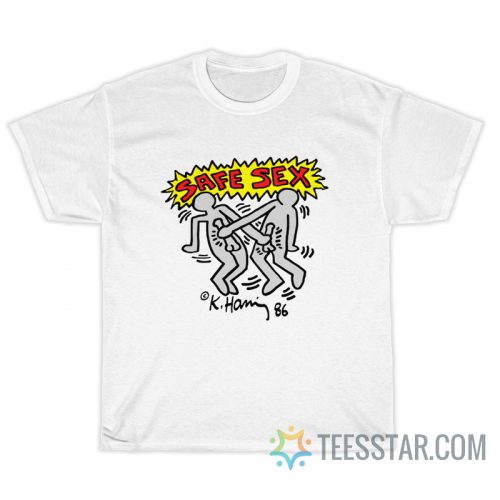 Harry Styles Keith Haring Safe Sex T Shirt On Sale Teesstar