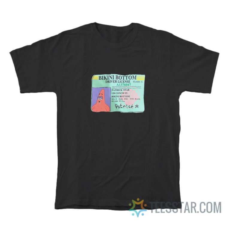 Nickelodeon Patrick Star Bikini Bottom Driver S License T Shirt