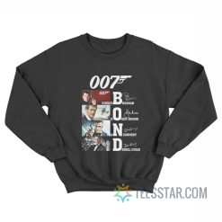 007 Bond Pierce Brosnan Roger Moore Sean Connery Daniel Crieg Sweatshirt