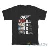 007 Bond Pierce Brosnan Roger Moore Sean Connery Daniel Crieg T-Shirt