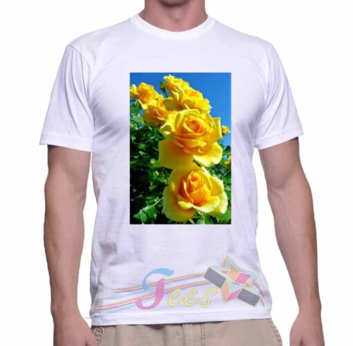 Cheap Yellow Rose Graphic Tees On Sale