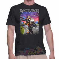 Cheap Iron Maiden Racing Logo Graphic Tees On Sale