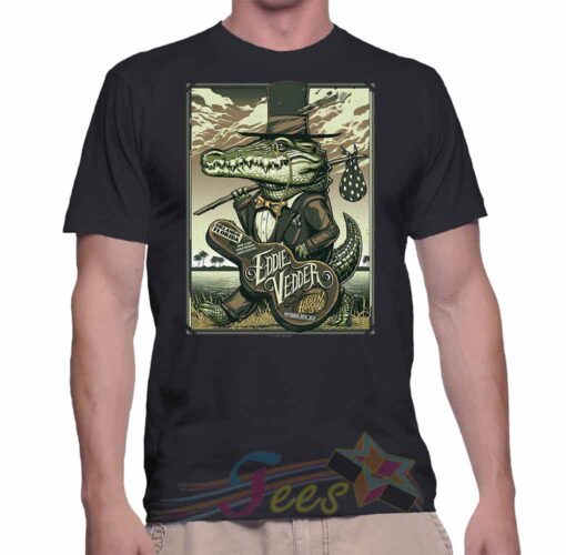 Cheap The Soil Crocodile Eddie Vedder Graphic Tees On Sale