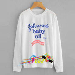 Cheap Graphic Johnson Baby Oil Sweatshirt