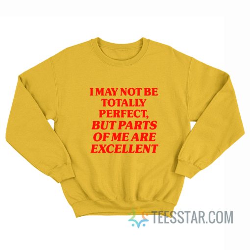 I May Not Be Totally Perfect But Parts Of Me Are Excellent Sweatshirt