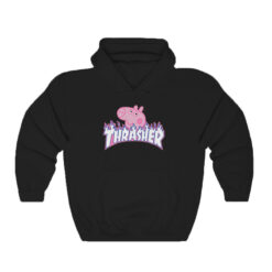 China Thrasher X Peppa Pig Flames Parody Hoodie