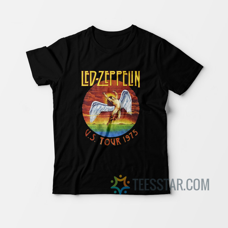 Led Zeppelin US Tour 1975 T-Shirt - Teesstar.com