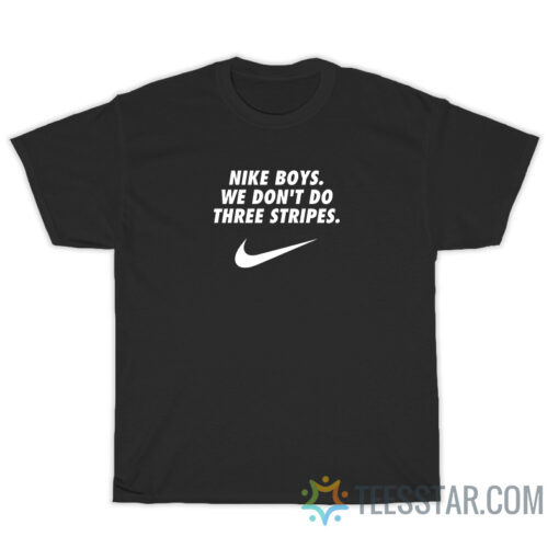 Nike Boys We Don't Do Three Stripes Logo T-Shirt