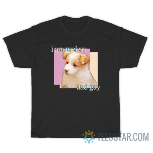 The Dog I Am Useless And Gay Meme T-Shirt