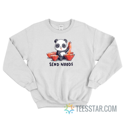 Panda Send Noods Sweatshirt For Unisex