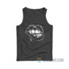 Black Vampire Lips Goth Pretty Attitude Womens Tank Top