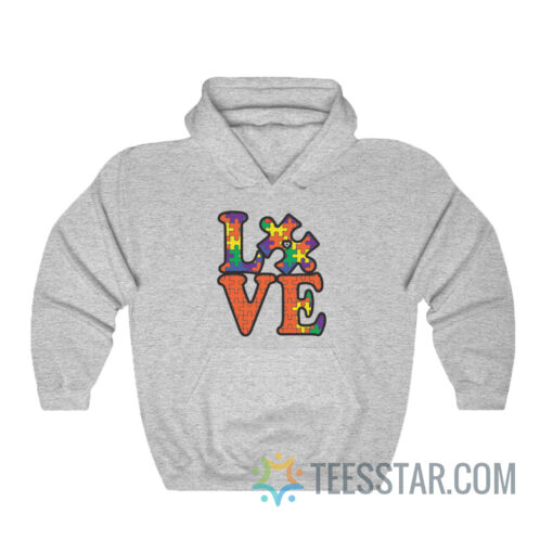 Autism Awareness Love Puzzle Hoodie