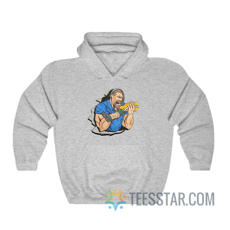 Detroit Lions Dan Campbell Biting Kneecaps Hoodie 