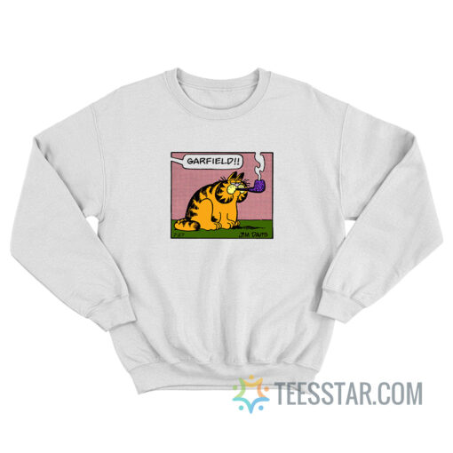 Smoking Garfield Sweatshirt For Unisex