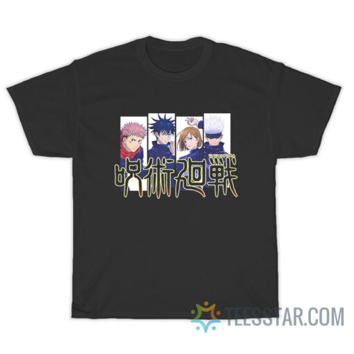 Jujutsu Kaisen Friends Gojo Megumi Yuji Nobara T-Shirt