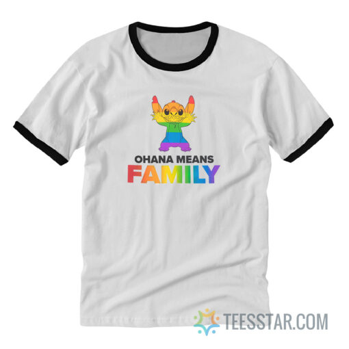 Stitch Ohana Means Family Ringer T-Shirt