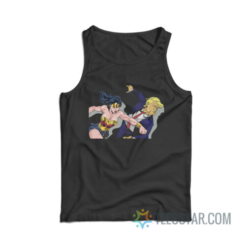 Wonder Woman Punching Trump DC Tank Top