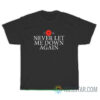 Never Let Me Down Again DM White Logo T-Shirt