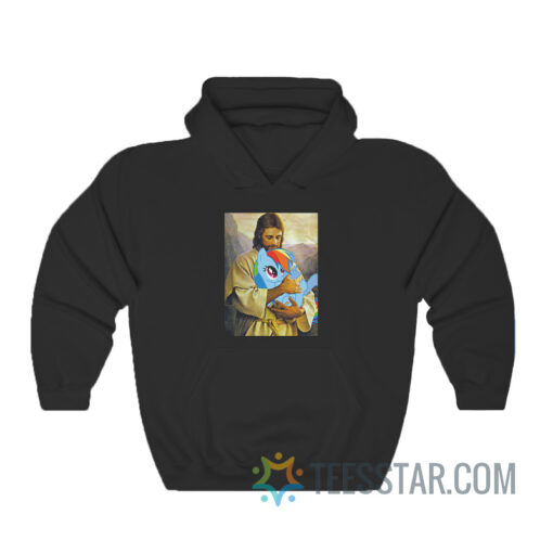 Jesus Loves Ponies Rainbow Dash Hoodie For Sale - Teesstar.com