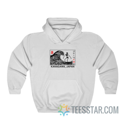 Kanagawa Wave Surfing Skeleton Hoodie