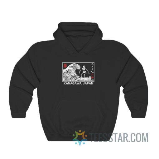 Kanagawa Wave Surfing Skeleton Hoodie