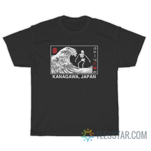 Kanagawa Wave Surfing Skeleton T-Shirt