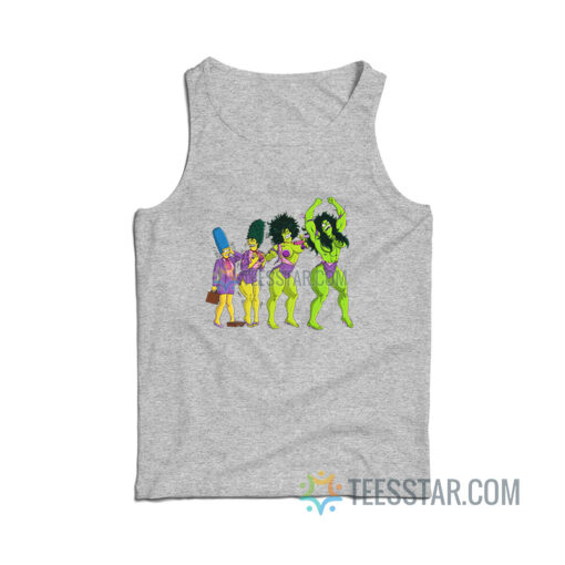 Marge Simpson She Hulk Transformation Tank Top