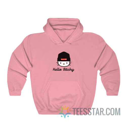 Hello Bitchy Hello Kitty Parody Hoodie