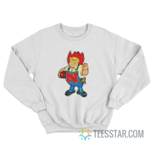 Herbie Husker Nebraska Cornhusker Pixel Art Sweatshirt