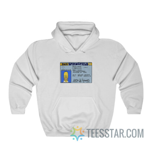 Homer J. Simpson Drivers License Hoodie