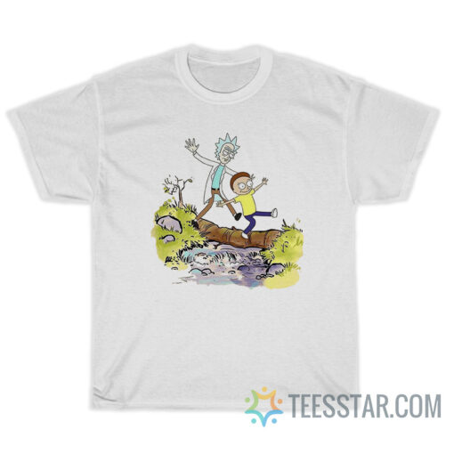 Rick and Morty X Calvin and Hobbes T-Shirt