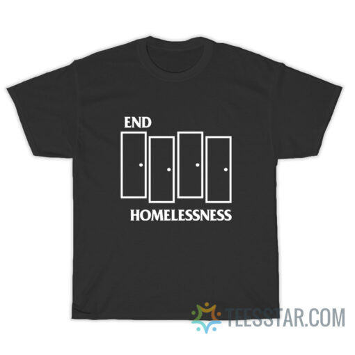 End Homelessness Black Flag Parody T-Shirt