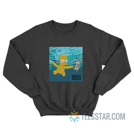 Bart Simpson Parody Nirvana Nevermind Sweatshirt