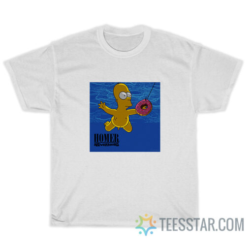 Homer Simpson Parody Nirvana Nevermind T-Shirt