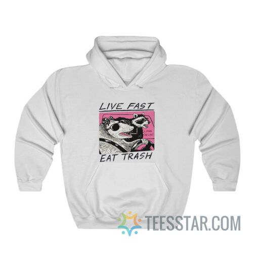 Live Fast Eat Trash Parody Goo Sonic Youth Hoodie