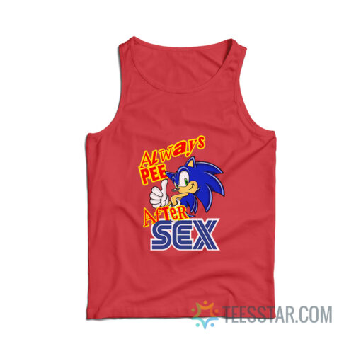 Sonic Always Pee After Sex Tank Top