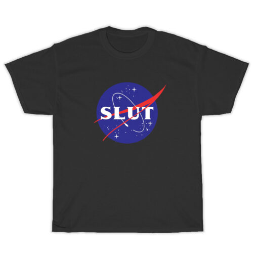 Nasa Slut Logo Parody T-Shirt