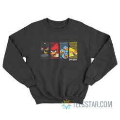 Angry Birds Black Red Blue Yellow Sweatshirt