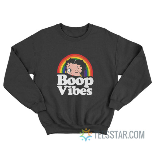 Boop Vibes Betty Boop Rainbow Good Vibes Sweatshirt