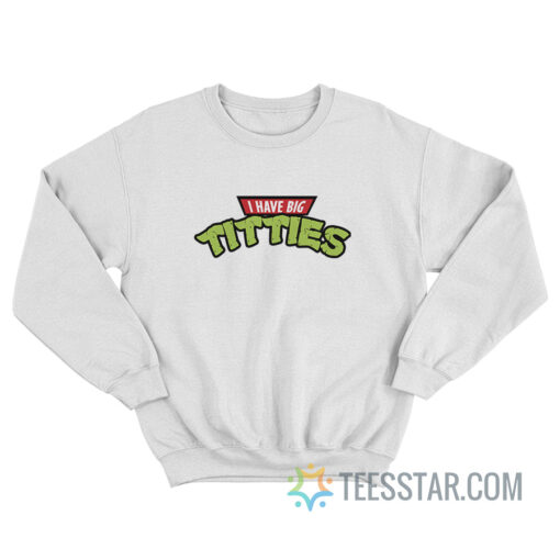 I Have Big Titties Teenage Mutant Ninja Turtles Parody Sweatshirt