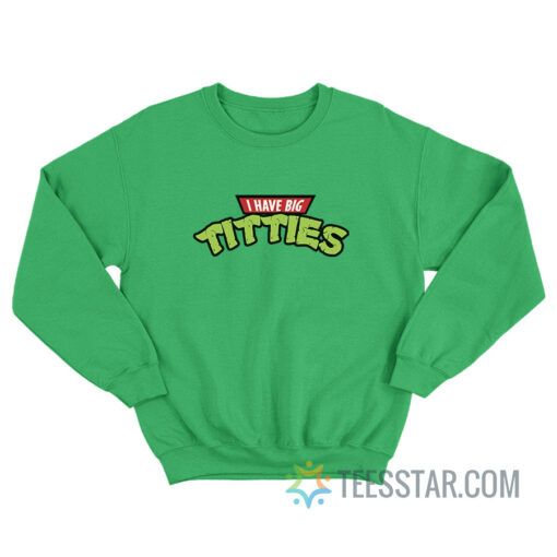 I Have Big Titties Teenage Mutant Ninja Turtles Parody Sweatshirt