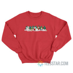 Peanuts Snoopy Snowman Winter Holiday Sweatshirt