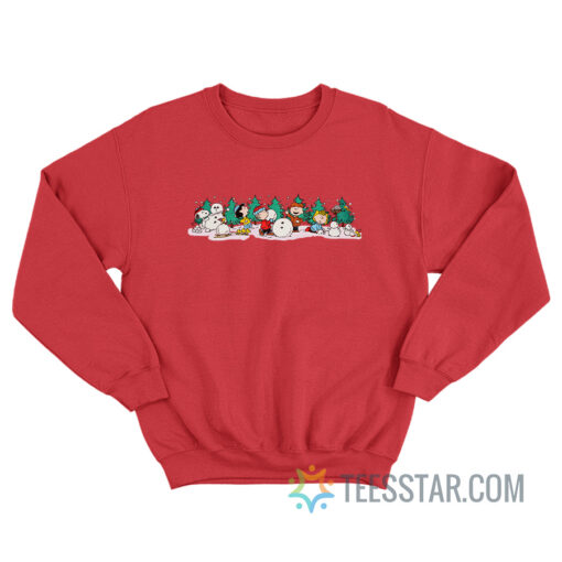 Peanuts Snoopy Snowman Winter Holiday Sweatshirt