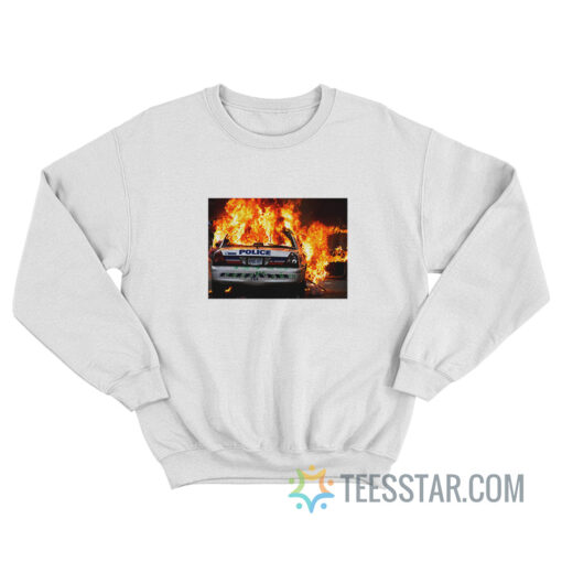 Toronto Police Car In Fire Sweatshirt