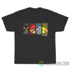 Angry Bird Black Red Blue Yellow T-Shirt