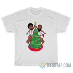 Joel Embiid And James Harden Christmas Tree T-Shirt