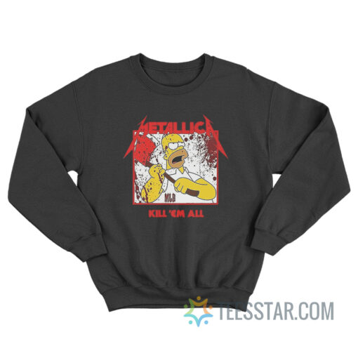 Metallica Homer Simpson Kill 'Em All Sweatshirt