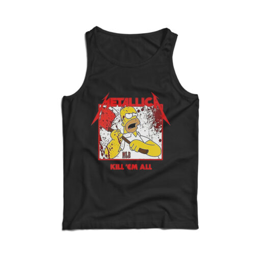 Metallica Homer Simpson Kill 'Em All Tank Top