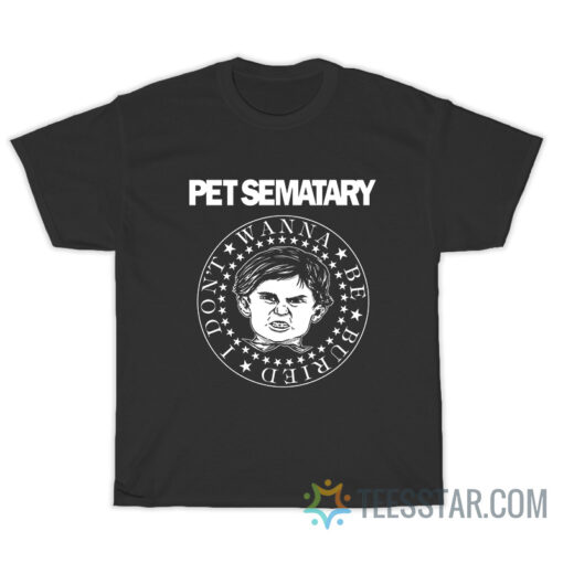 Pet Sematary Don't Wanna Be Buried Ramones Logo T-Shirt