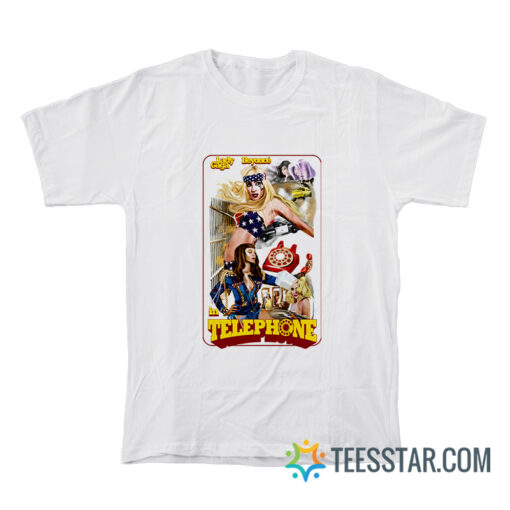 Lady Gaga And Beyonce Telephone Lithograph T-Shirt